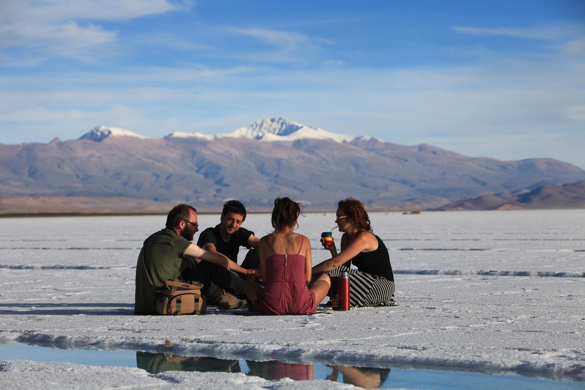 Weiße Oberfläche von Salinas Grandes
